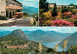 13785359 Carona Lago Di Lugano Caffè Ristorante Bar San Grato Garten Panorama Lu - Andere & Zonder Classificatie