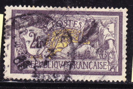 FRANCE Timbre Oblitéré N° 122, Type Merson 2fr Violet Et Jaune - 1900-27 Merson