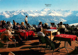 13781699 Montana Crans VS Restaurant Des Violettes Terrasse Mit Weisshorn  - Altri & Non Classificati