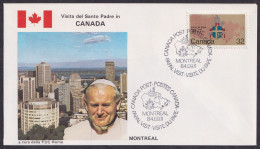 Vatican Canada 1984, Pope Paul John II Visit - Montreal, Special Cover - Otros & Sin Clasificación
