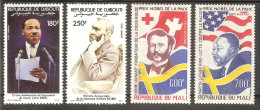 MALI,DJIBOUTI Nobel Prize,Red Cross Set 4 Stamps MNH - Croix-Rouge