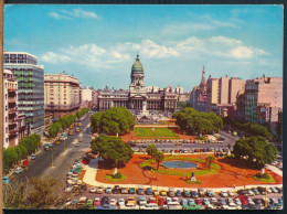 °°° 30999 - ARGENTINA - BUENOS AIRES - PLAZA CONGRESO - 1972 With Stamps °°° - Argentine