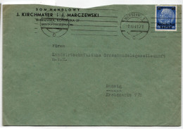 Generalgouvernement 9 Auf Brief Als Einzelfrankatur Portogerecht #KY490 - Occupation 1938-45