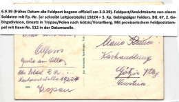 Generalgouvernement Feldpost Auf Postkarte Feldpost Generalgouvernement #KY514 - Occupation 1938-45