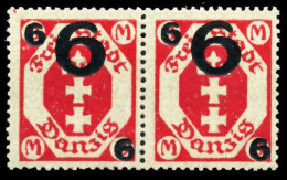 DANZIG 1922 Nr 106b Postfrisch WAAGR PAAR X4C6156 - Ungebraucht