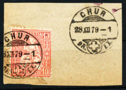 SCHWEIZ SITZENDE HELVETIA VON 1867 Nr 30a ZENTR X55C366 - Oblitérés