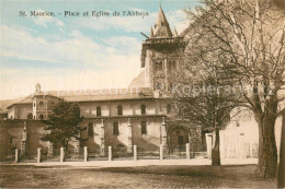 13759587 St Maurice  Valais VS Place Et Eglise De L'Abbaye  - Andere & Zonder Classificatie