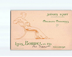 TOULOUSE : Carte Publicitaire, Louis Borrel Et Fils, Meubles Modernes - Très Bon état - Toulouse