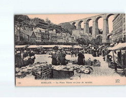 MORLAIX : La Place Thiers, Un Jour De Marché - Très Bon état - Morlaix