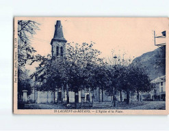 SAINT LAURENT EN ROYANS : L'Eglise Et La Place - état - Autres & Non Classés