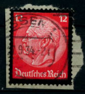 3. REICH 1934 Nr 552 Gestempelt Briefstück Zentrisch X864612 - Gebruikt