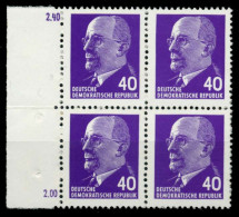 DDR DS WALTER ULBRICHT Nr 936XyII Postfrisch VIERERBLOC X8DBCF2 - Unused Stamps