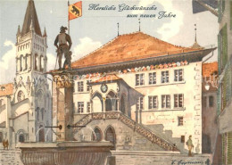 13757857 Bern BE Rathaus Brunnen Kuenstlerkarte Bern BE - Other & Unclassified