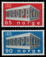 NORWEGEN 1969 Nr 583-584 Postfrisch S036376 - Unused Stamps