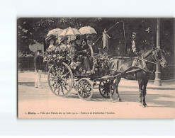 BLOIS : Fête Des Fleurs Du 19 Juin 1910, Voiture Et Ombrelles Fleuries - Très Bon état - Blois