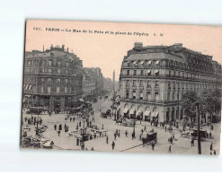 PARIS : La Rue De La Paix Et La Place De L'Opéra - Très Bon état - Markten, Pleinen