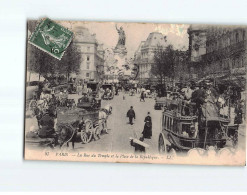 PARIS : La Rue Du Temple Et La Place De La République - état - Andere & Zonder Classificatie