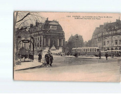 PARIS : La Fontaine De La Place Saint-Michel - état - Plätze