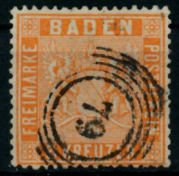 BADEN AUSGABEN VON 1860 - 1862 Nr 11a Zentrisch Gestempelt X6BBF3A - Gebraucht