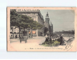 PARIS: Le Marché Aux Fleurs Et La Tour De L'Horloge - Très Bon état - Otros & Sin Clasificación