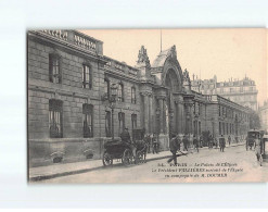 PARIS : Palais De L'Elysée, Le Président Fallières Sortant De L'Elysée En Compagnie De M. Doumer - Très Bon état - Autres Monuments, édifices