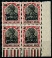MEMEL 1920 GERMANIA Nr 6 Postfrisch VIERERBLOCK ECKE-UR X6F4C82 - Memel (Klaipeda) 1923