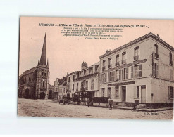 NEMOURS : L'Hôtel De L'Ecu De France Et L'Eglise Saint-Jean-Baptiste - Très Bon état - Nemours