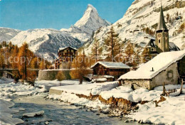 13756967 Zermatt VS Dorfpartie Mit Matterhorn Zermatt VS - Sonstige & Ohne Zuordnung