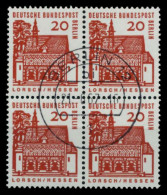 BERLIN DS D-BAUW. 1 Nr 244 Zentrisch Gestempelt VIERERBLOCK X74B95A - Used Stamps