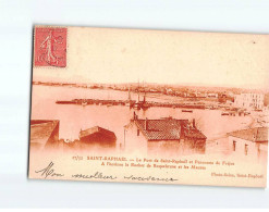 SAINT RAPHAEL : Le Port Et Panorama De Fréjus, à L'horizon, Le Rocher De Roquebrune Et Les Maures - Très Bon état - Saint-Raphaël