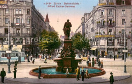 13756709 Zuerich ZH Bahnhofplatz Alfred Escher Denkmal Zuerich ZH - Sonstige & Ohne Zuordnung