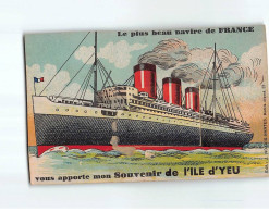 L'ILE D'YEU : Carte Souvenir, Système Dépliant - état - Ile D'Yeu