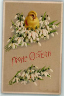 39601608 - Schneegloeckchen Kueken Lithographie - Ostern
