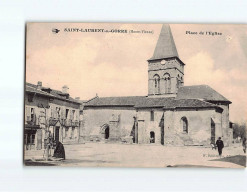 SAINT LAURENT SUR GORRE : Place De L'Eglise - état - Saint Laurent Sur Gorre