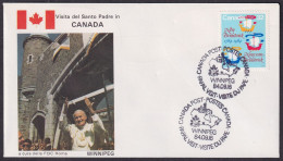 Vatican Canada 1984, Pope Paul John II Visit - Winnipeg, Special Cover - Autres & Non Classés