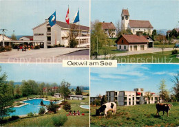 13756227 Oetwil See Schule Kirche Schwimmbad Rinderweide Oetwil See - Other & Unclassified