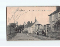 SAINT SAUVEUR : Rue De Bel-Air, Vue Sur La Tour Sarrazine - état - Saint Sauveur En Puisaye