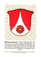 13756129 Birmensdorf Zuercher Gemeindewappen In Rot Eine Geschweifte Silberne Sp - Other & Unclassified