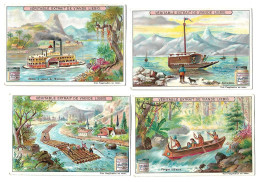 S 721 , Liebig 6 Cards, Bateaux (stickers On The Backsides) (ref B18) - Liebig