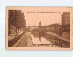 SAINT DENIS : Canal Et Passerelle Du Chemin De Fer - état - Saint Denis