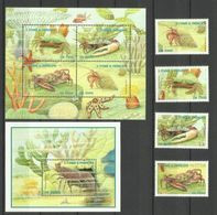 Sao Tome E Principe  2003  Crustaceans,Crabs,Lobsters  Set & Sheets  MNH - Schalentiere