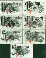 40165809 - WK 1 / Reichsflagge / Feldpost / Poesie  Lot Mit 7 AK Vollstaendige Serie, 1916; Ueberwiegend Gute Erhaltung - Autres & Non Classés