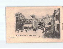 NOGENT-SUR-SEINE : La Rue Saint-Laurent, Un Jour De Marché - état - Nogent-sur-Seine