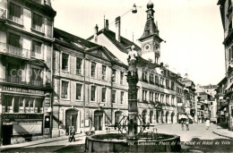 13754409 Lausanne VD Place De La Palud Et Hotel De Ville Lausanne VD - Sonstige & Ohne Zuordnung