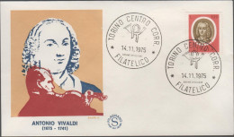 ITALIA - ITALIE - ITALY - 1975 - Uomini Illustri - 3ª Emissione - Antonio Vivaldi - FDC Filagrano - Briefmarkenausstellungen