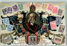 13942309 - 60 Jaehriges Regierungsjubilaeum Briefmarkenabbildungen Wappen Reichsadler - Royal Families