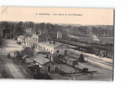 LOUDUN - La Gare à Vol D'oiseau - Très Bon état - Loudun