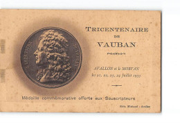 AVALLON - Tricentenaire De Vauban - 1933 - Très Bon état - Avallon