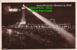 R345767 Central Promenade Blackpool By Night. 463. A. The Advance Series. RP - Monde