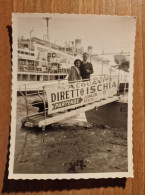 19485 Eb.  Fotografia D'epoca Coppia Motonave Acquavite Diretto Per Ischia  Aa'50 - 11,5x9 - Schiffe